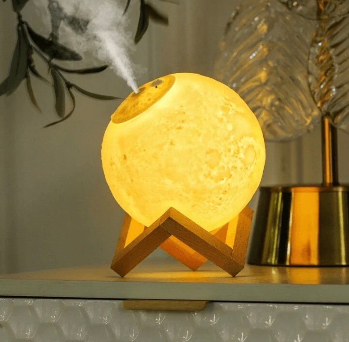 LunaGlow 3D Moon Lamp And Diffuser