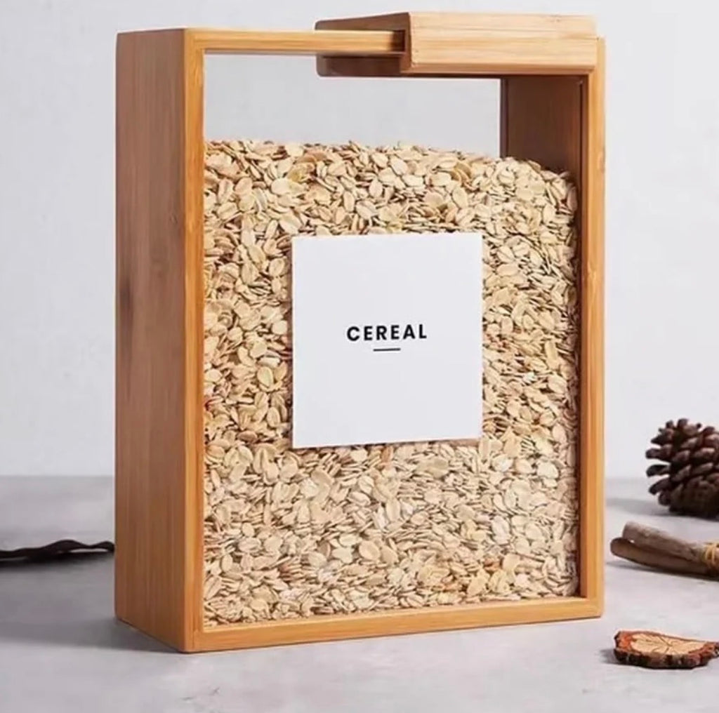Wooden & Glass Kitchen Storage Container